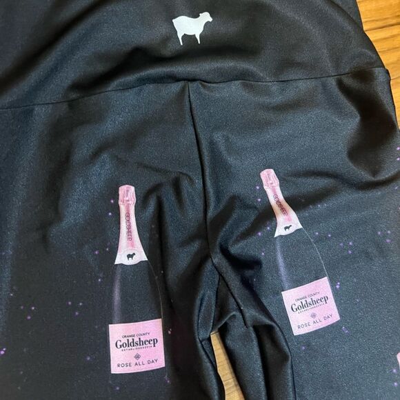 Goldsheep champagne bottle leggings, size XS - Picture 6 of 7
